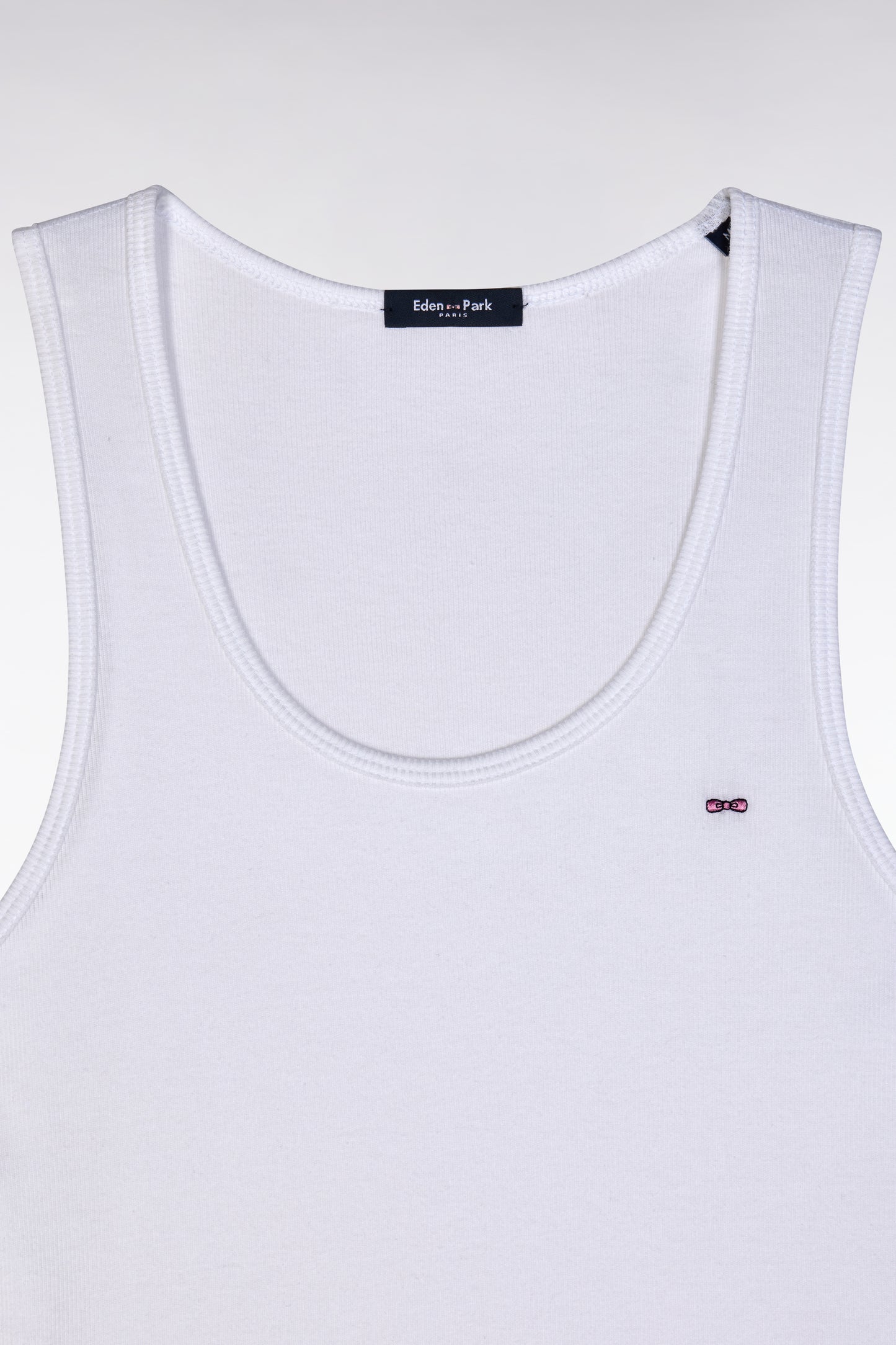 Short cotton pyjamas ribbed tank top white navy shorts - MISSING BOTTOMS