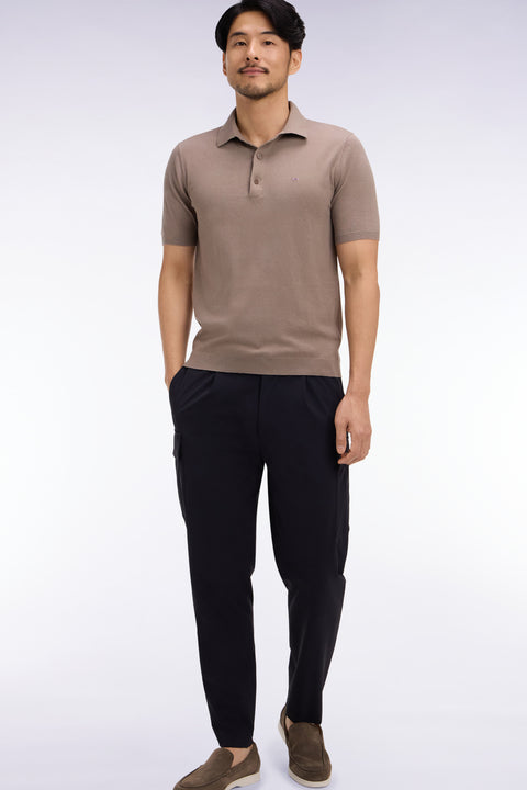 Pantalon poches cargo en tissu technique marine coupe Modern - Image 1