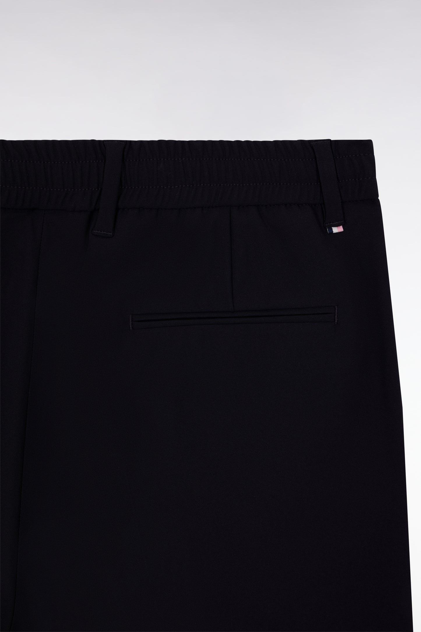 Elasticated waist pants in navy technical fabric Modern cut