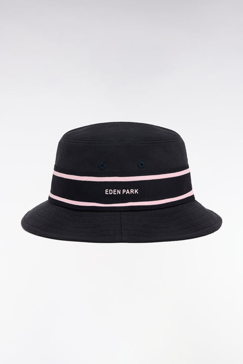 Bob en piqué de coton marine ruban Eden Park - Image 1