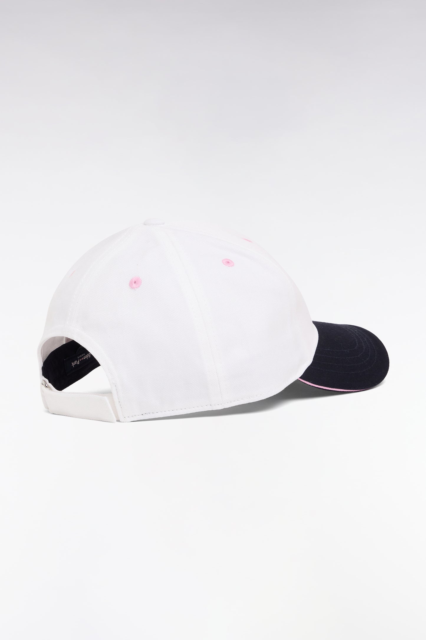 Casquette en twill de coton bicolore brodée