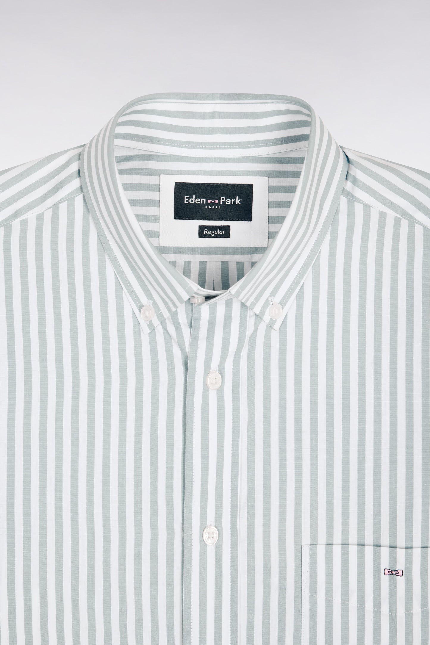 Chemise en coton ciel à rayures bâtons