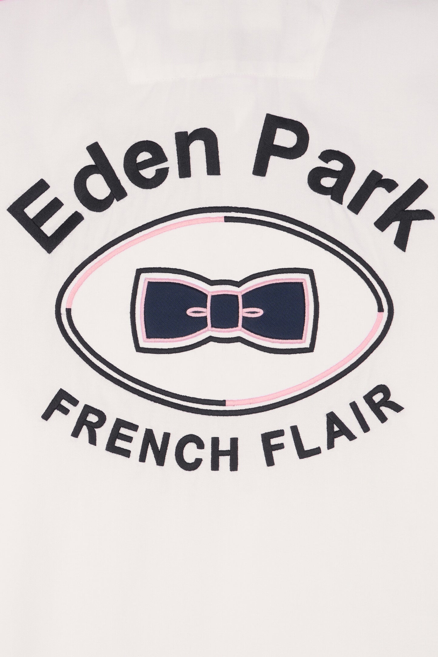 Chemise en coton pinpoint blanc broderie dos