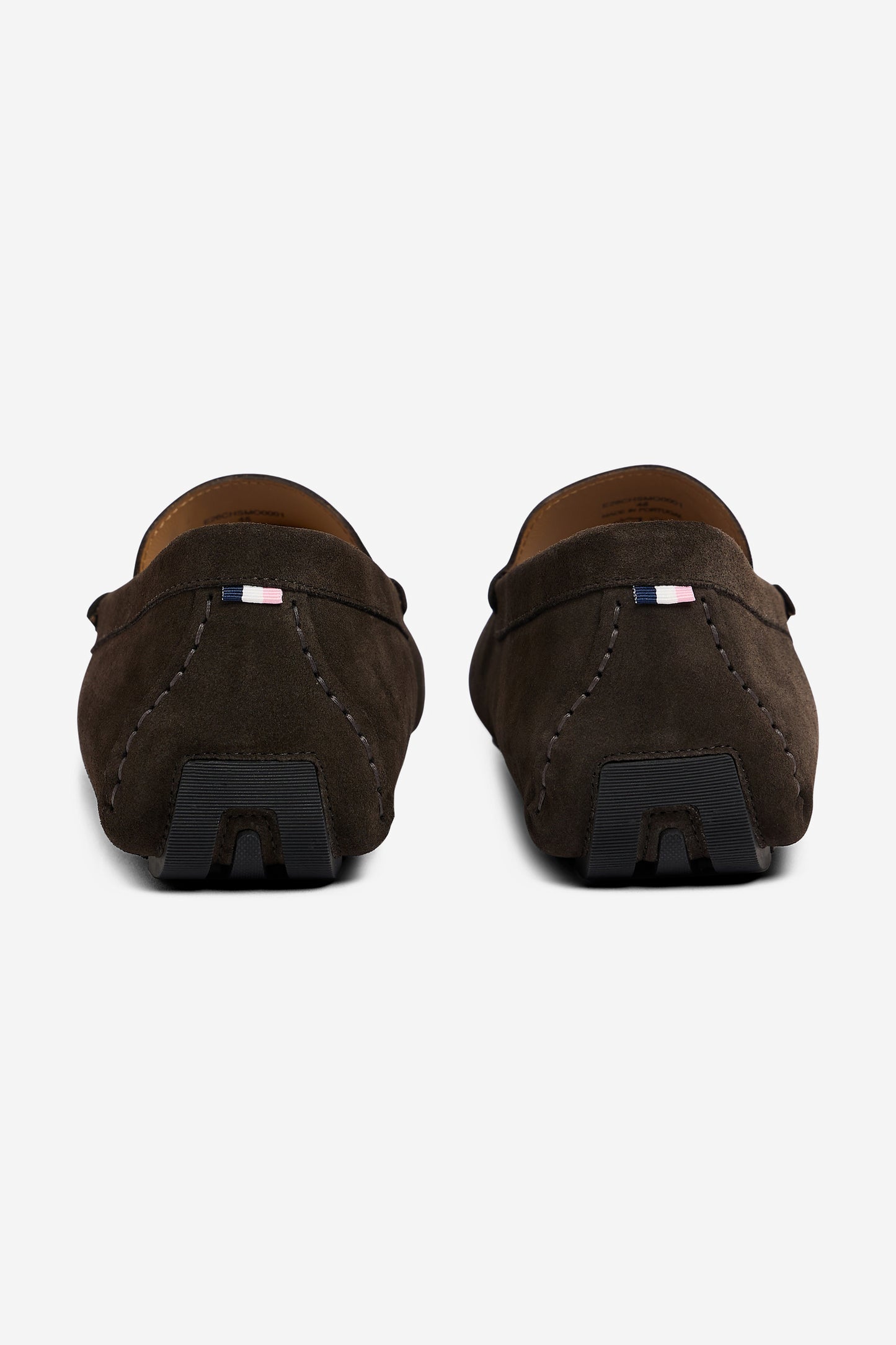 Brown suede leather loafers