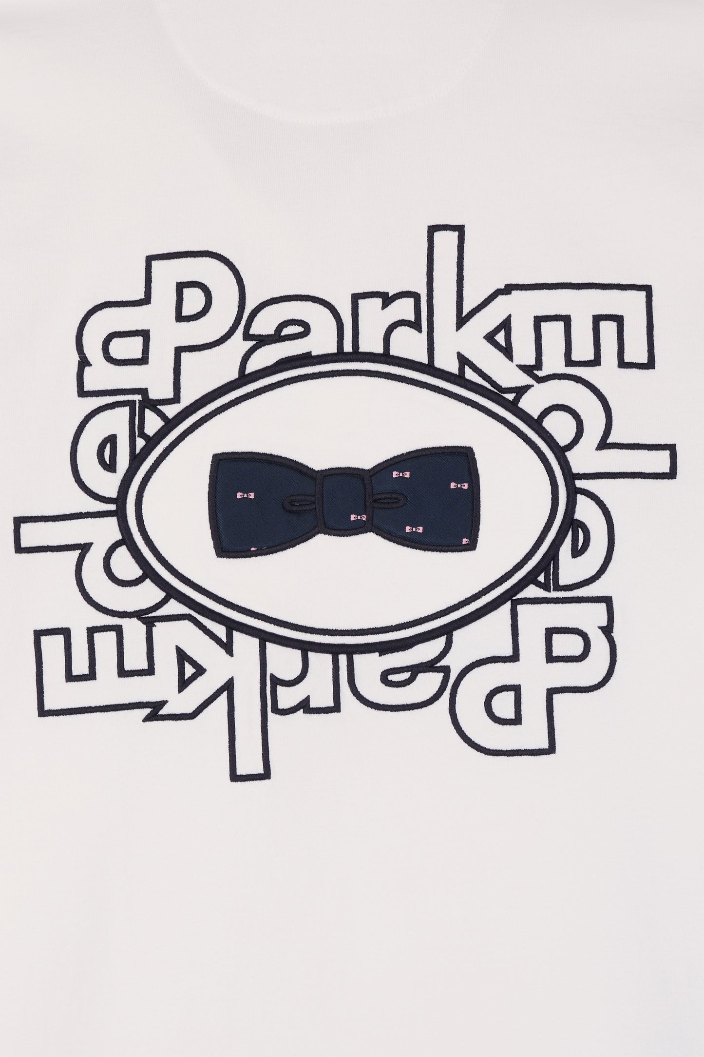 Maillot à manches courtes en coton blanc broderie dos coupe regular