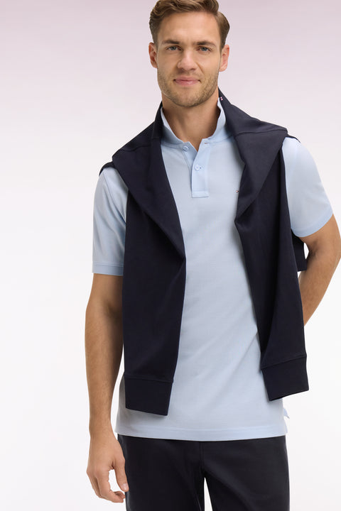 Polo à manches courtes en coton ciel coupe regular - Image 1