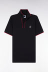 Polo à manches courtes en coton noir New Zealand