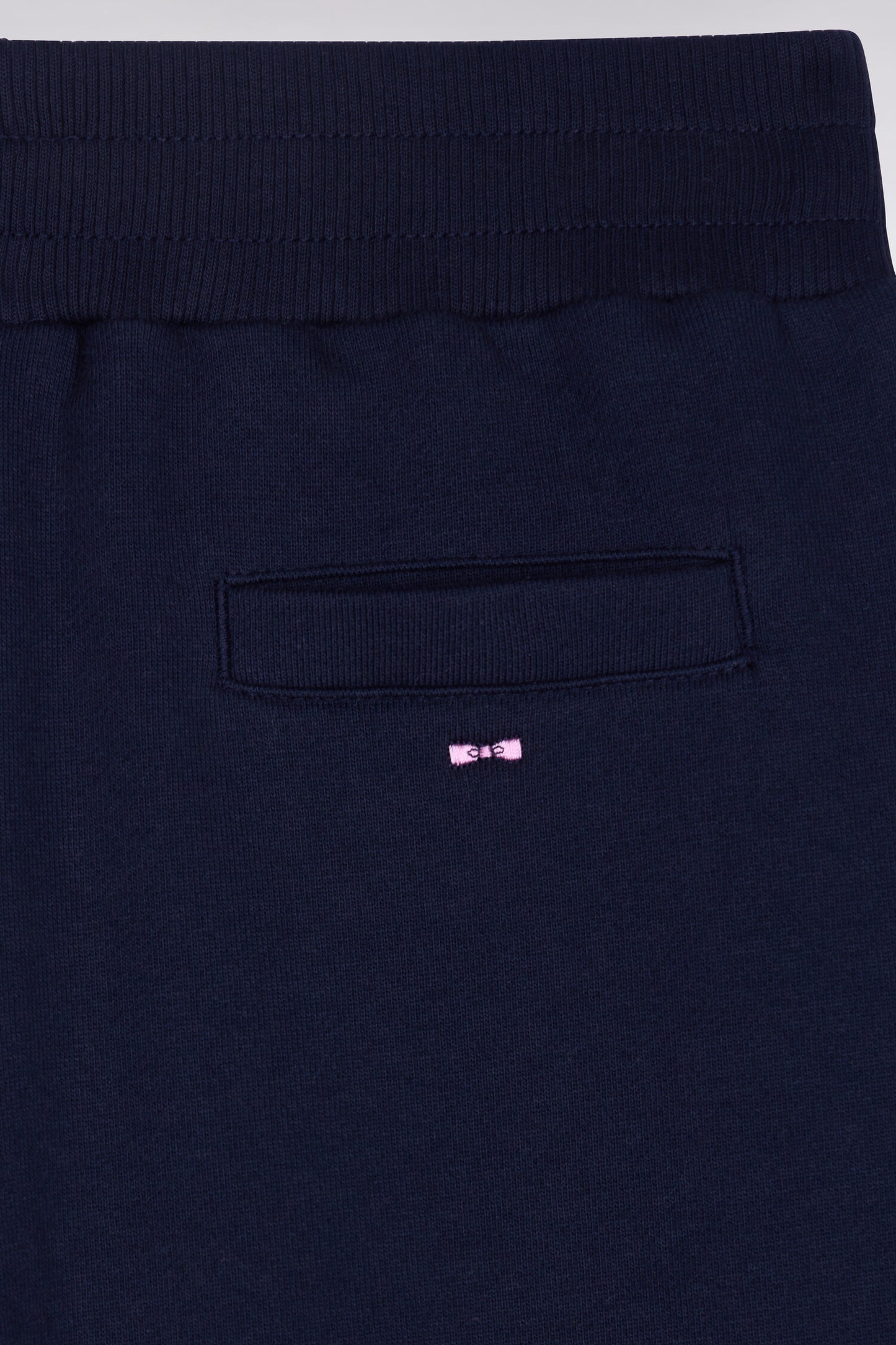 Two-tone navy cotton fleece shorts