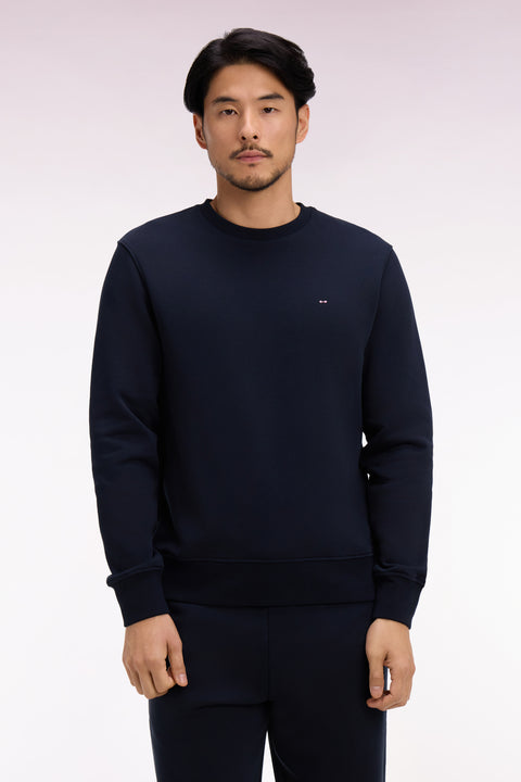 Sweatshirt en molleton coton marine - Image 3