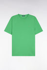 Regular fit short-sleeved T-shirt in grass green lyocell and cotton
