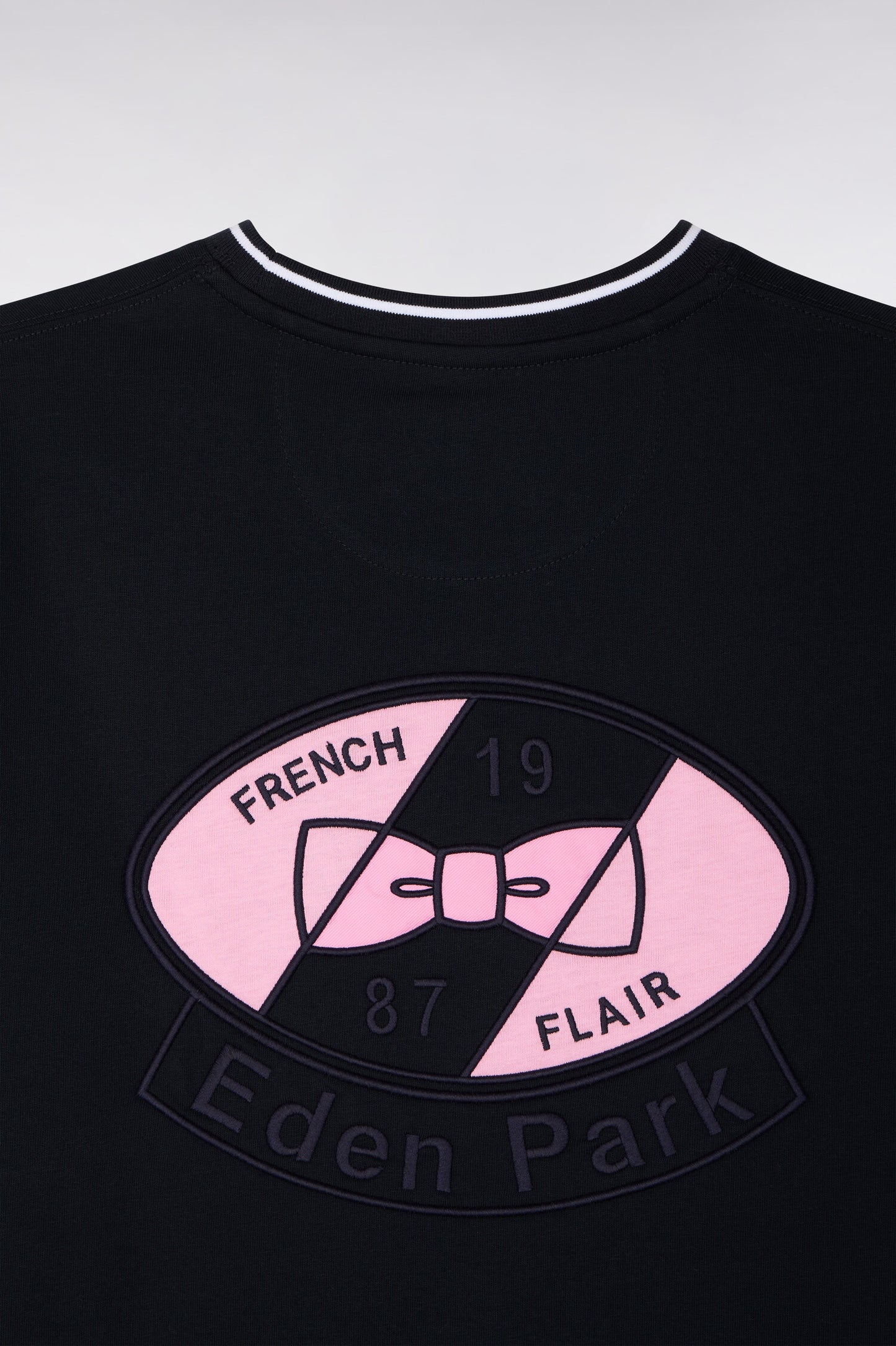 Navy cotton short-sleeved T-shirt