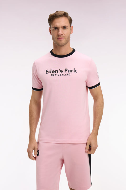 T-shirt à manches courtes New Zealand en coton rose coupe regular - Image 3