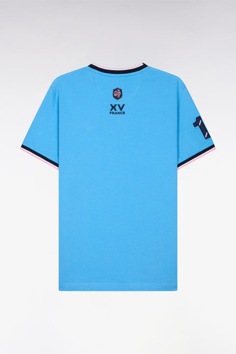 T-shirt XV de France à manches courtes en coton bleu coupe regular - Image 2