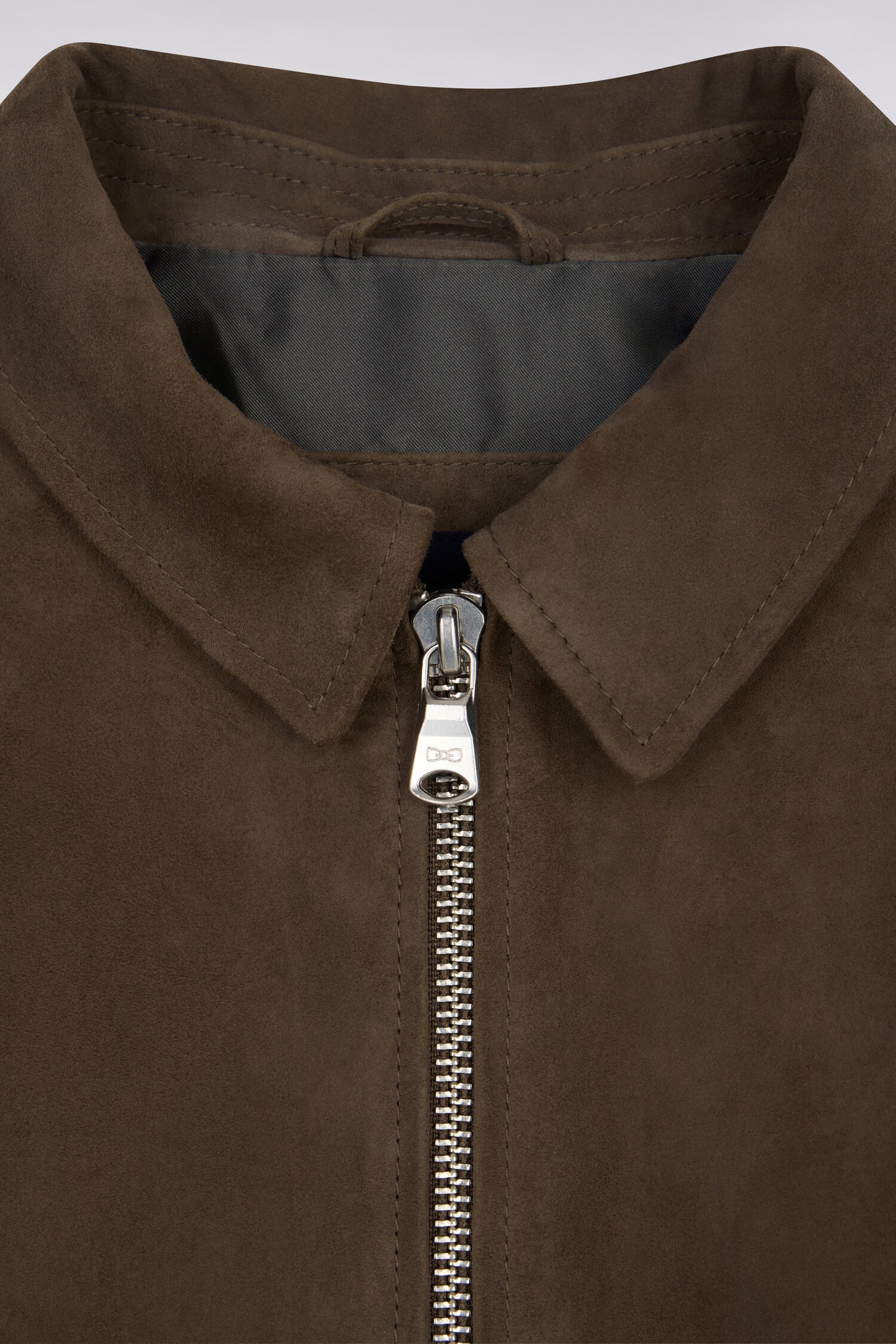 Brown suede split leather jacket