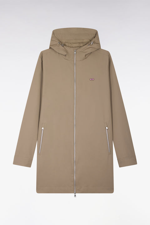 Parka à capuche en nylon beige - Image 2