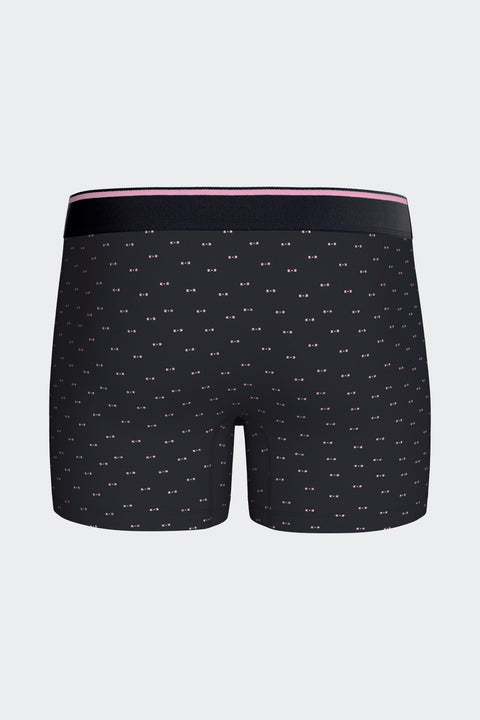Boxer en jersey de coton stretch marine à micromotifs nœuds papillon - Image 3