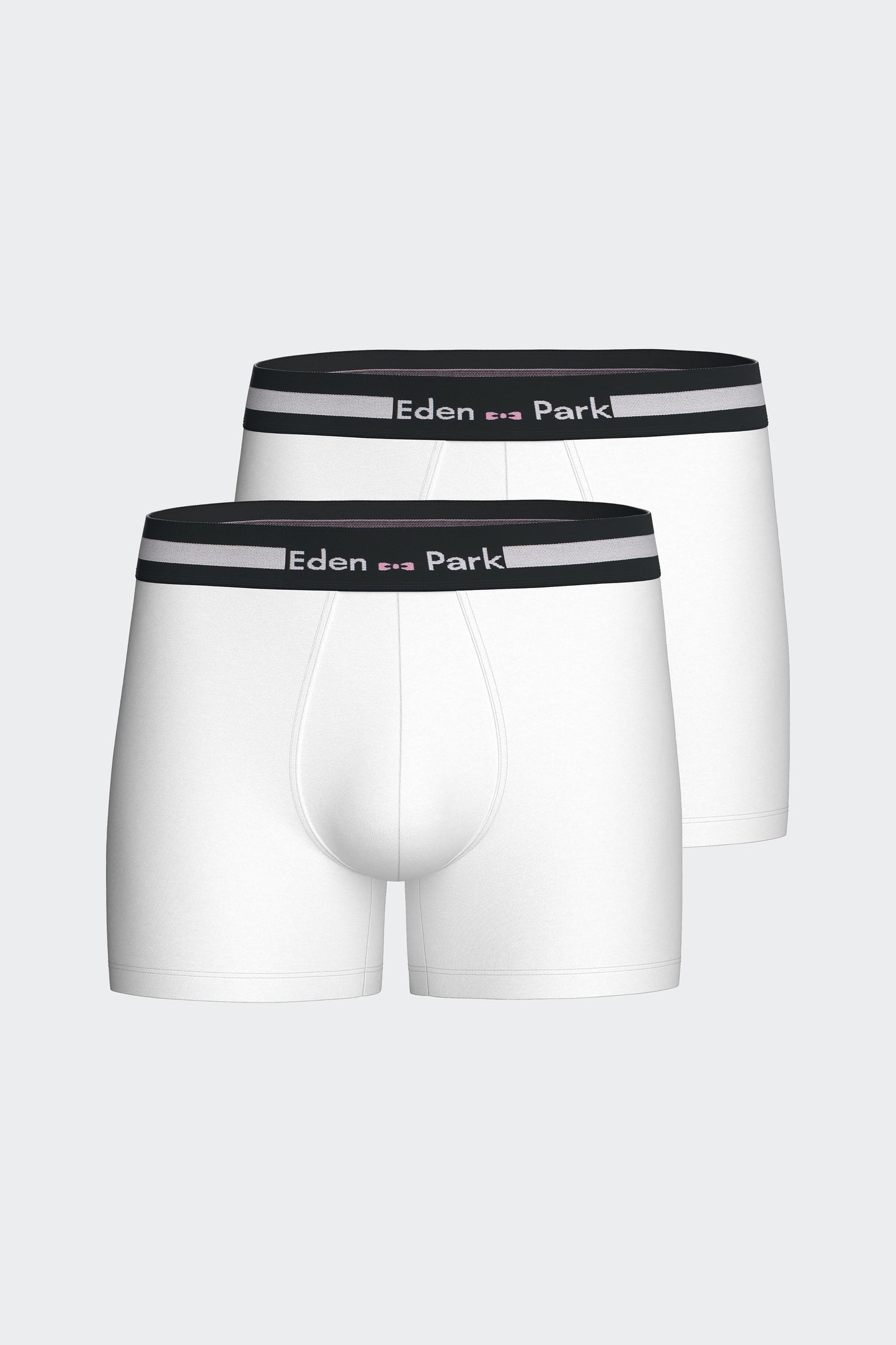 Lot de deux boxers en coton stretch blanc