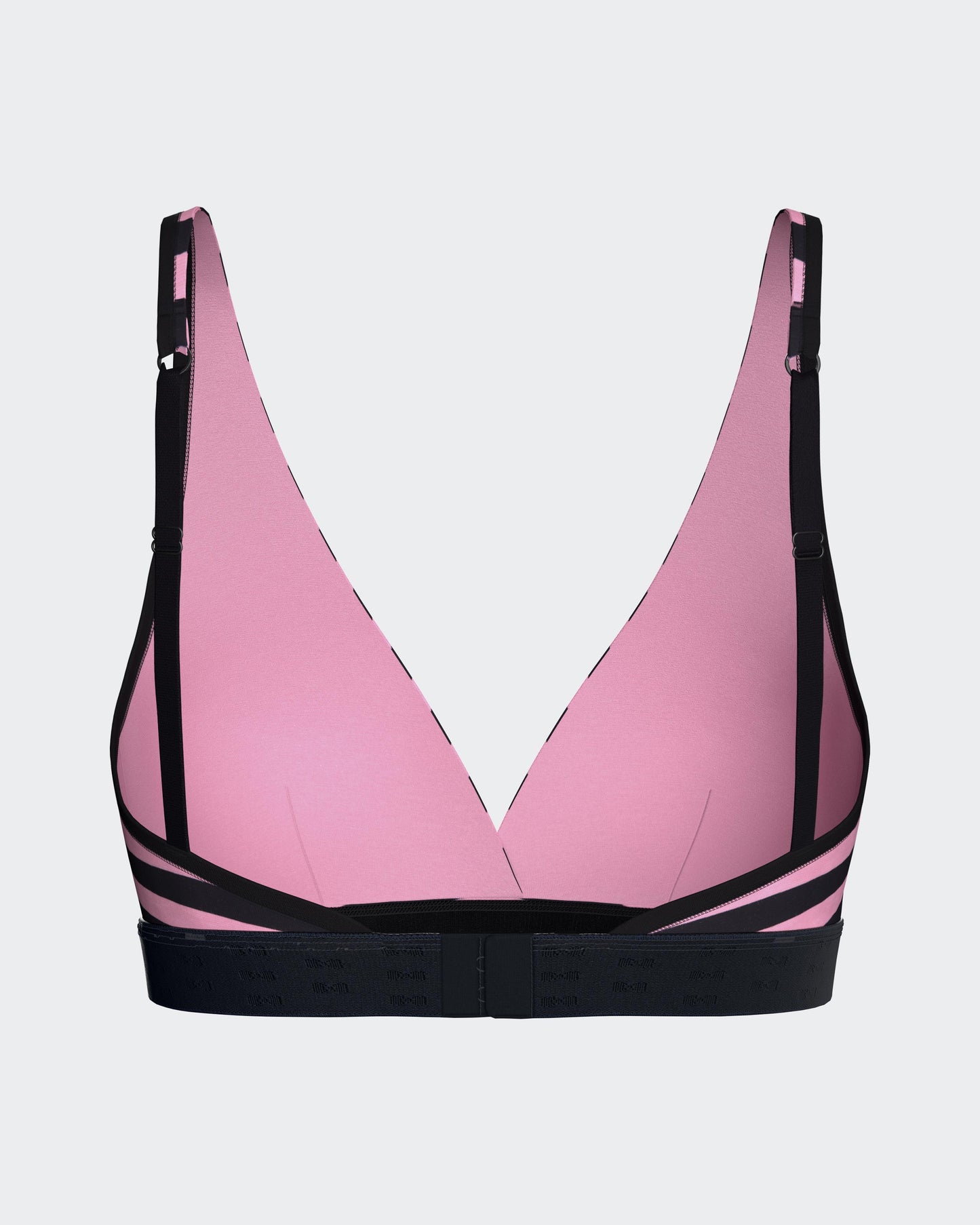 Soutien-gorge en coton stretch à rayures marine et rose
