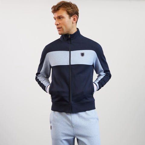 Light blue colourblock zipped sweatshirt - Image 3