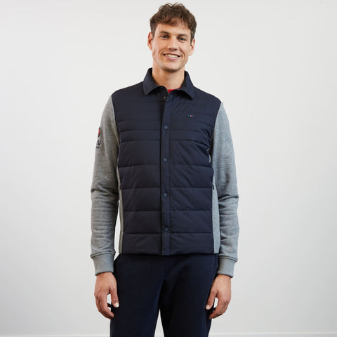 Dark blue bimaterial colourblock XV de France sweatshirt - Image 3