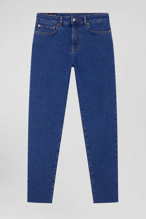 Slim dark blue cotton 5-pocket jeans - Image 2