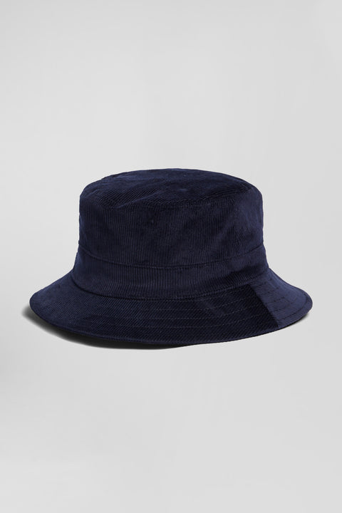 Navy blue stretch cotton bucket hat - Image 3
