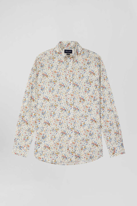 Cotton poplin shirt, floral print, regular fit - Image 2