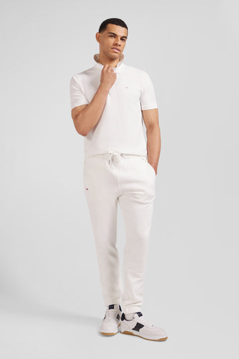 Regular ecru brushed fleece jogging bottoms - Image 3