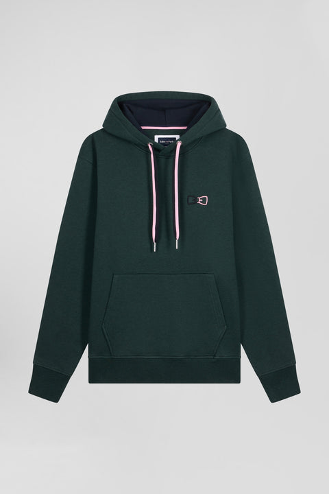 Relaxed green cotton hoodie - Image 2