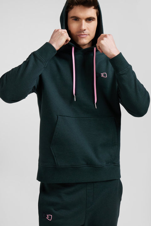Relaxed green cotton hoodie - Image 3