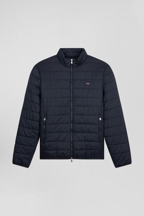 Navy blue long-sleeved high collar down jacket - Image 2