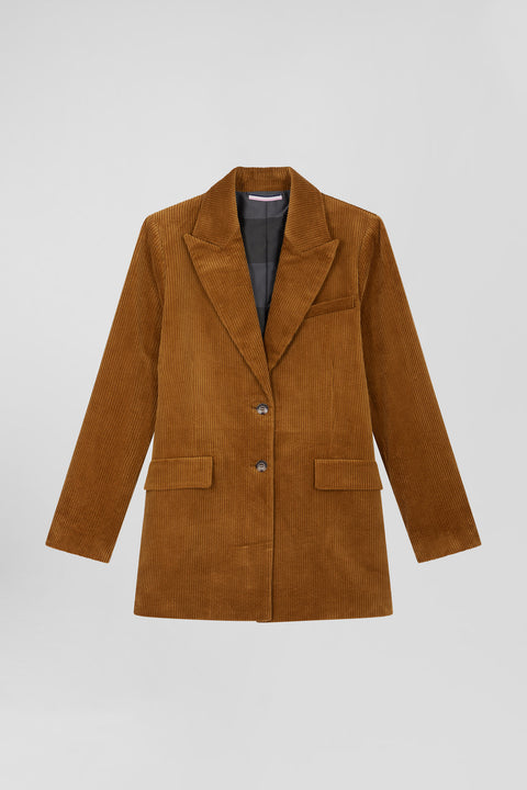 Hazelnut corduroy blazer jacket Modern cut - Image 3