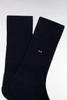 Navy stretch cotton blend socks