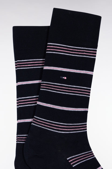 Blue cotton blend striped socks - Image 2