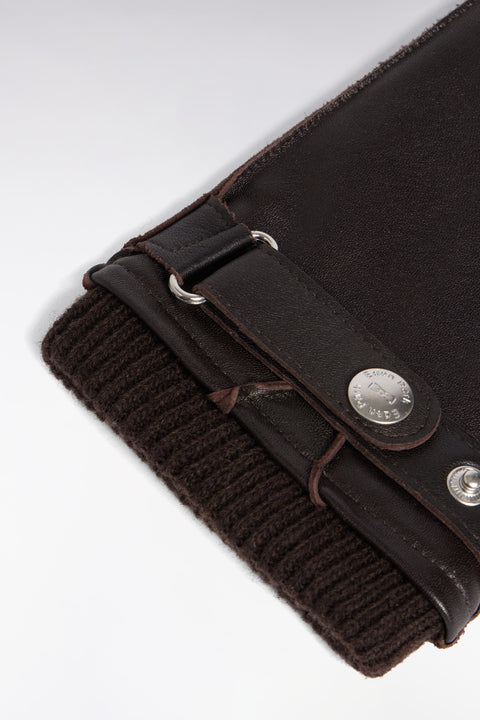 Brown leather gloves - Image 2