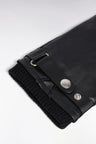 Black leather gloves