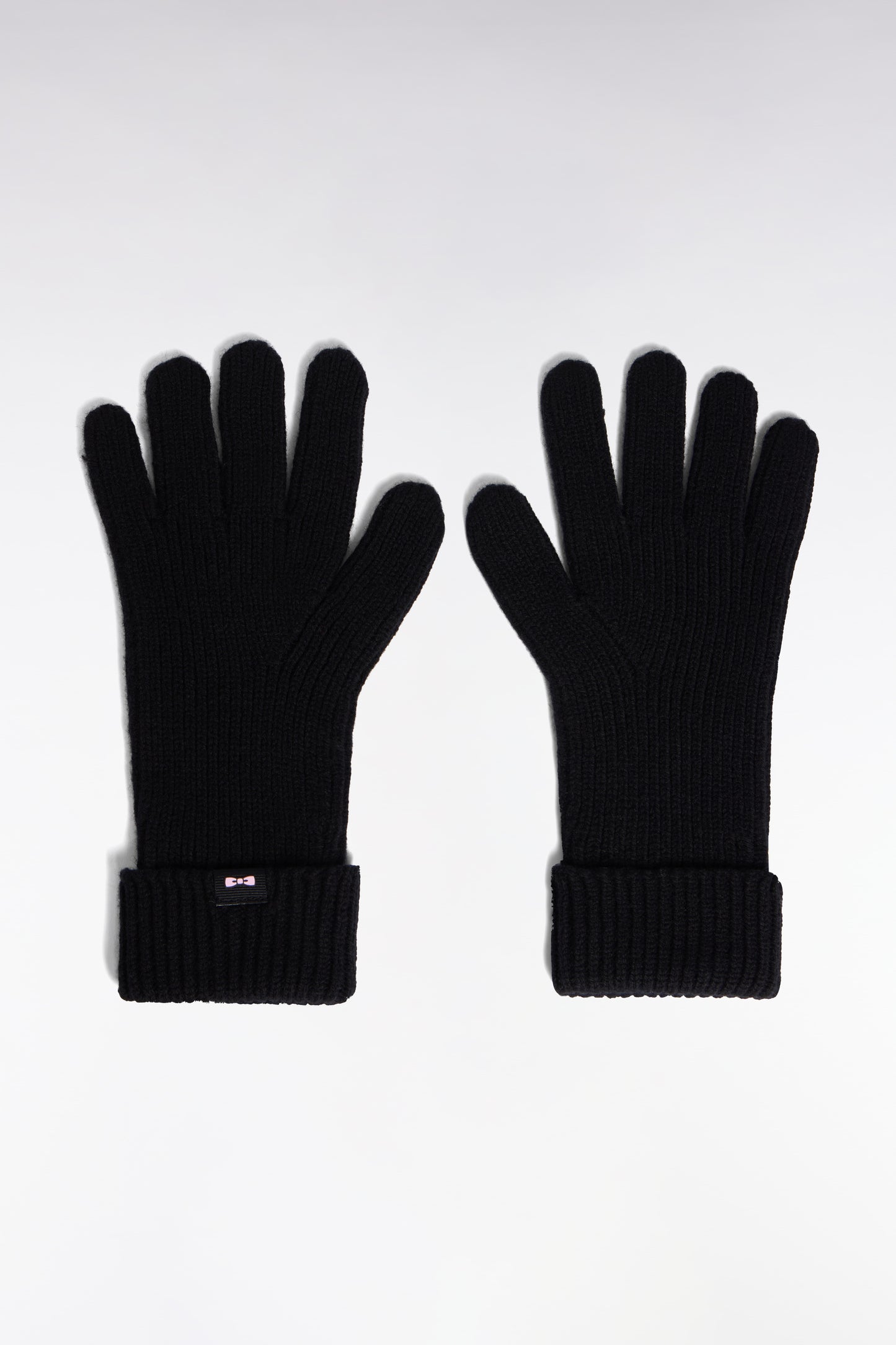 Black wool gloves