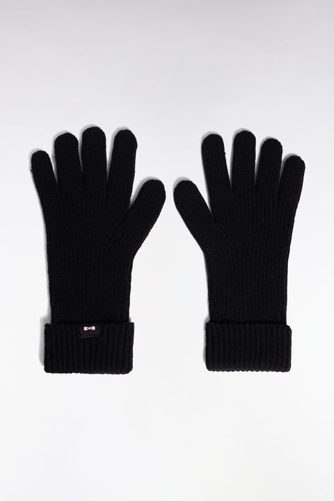 Black wool gloves - Image 1
