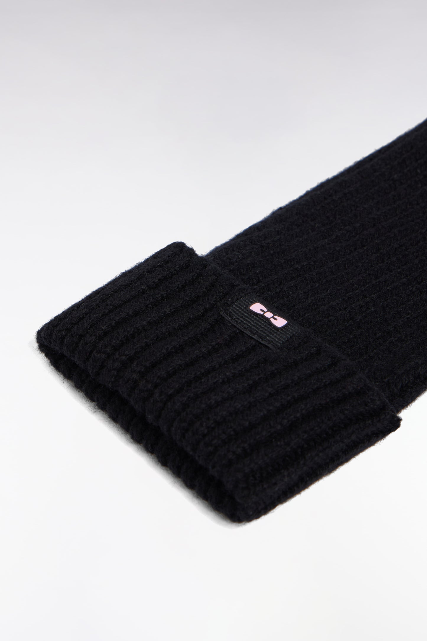 Black wool gloves