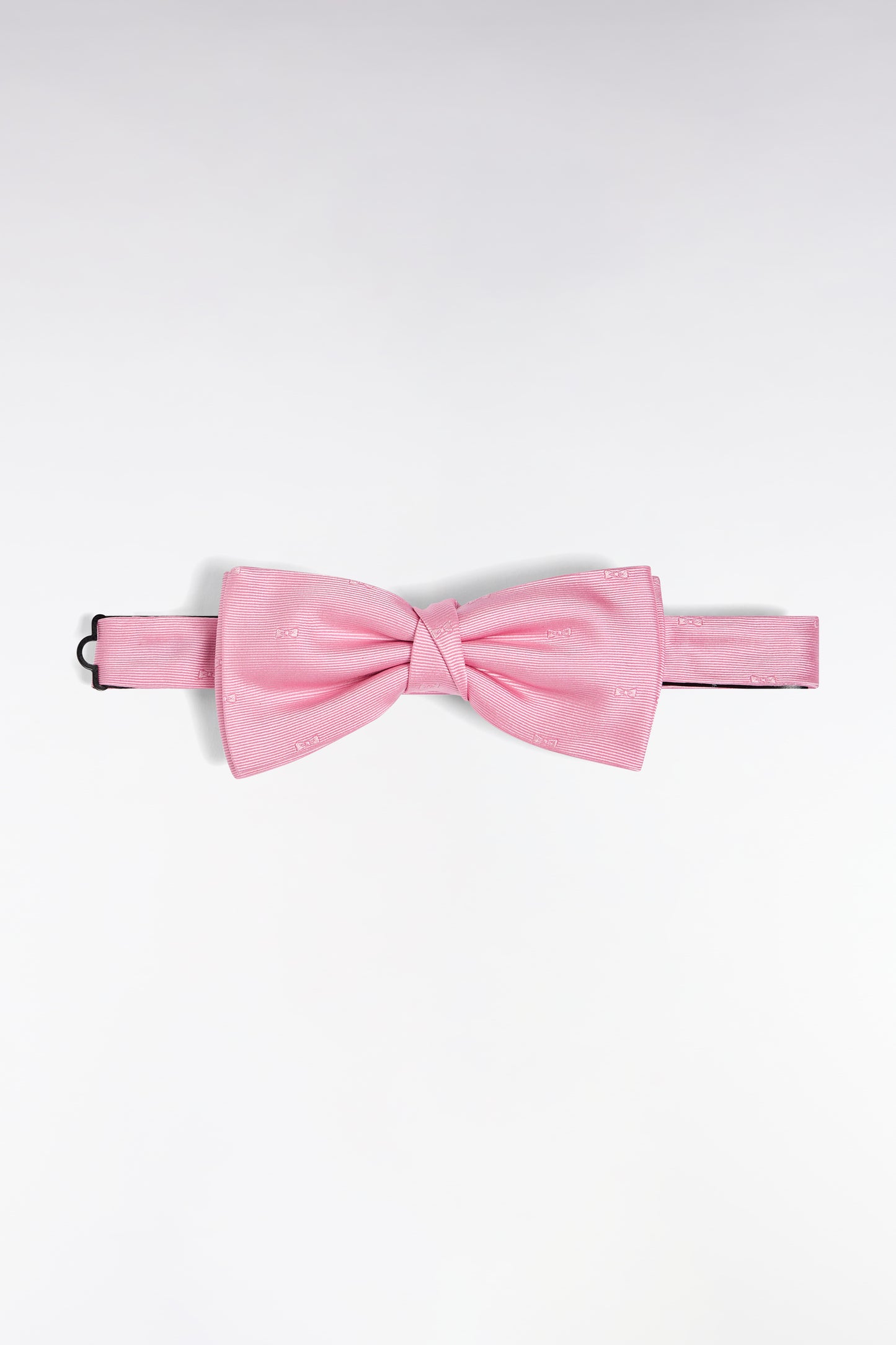 Nœud papillon en soie rose à micro-motifs nœuds papillon roses