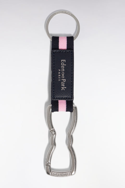 Black and pink carabiner key ring - Image 1