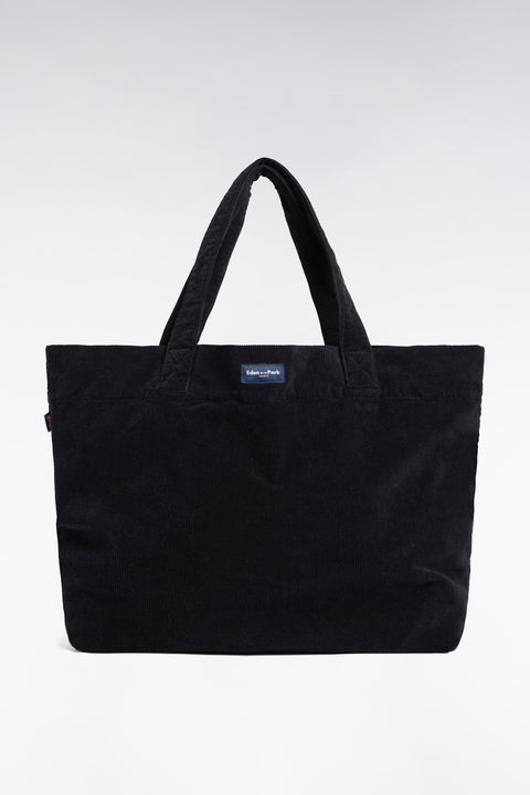 Black corduroy tote bag - Image 1