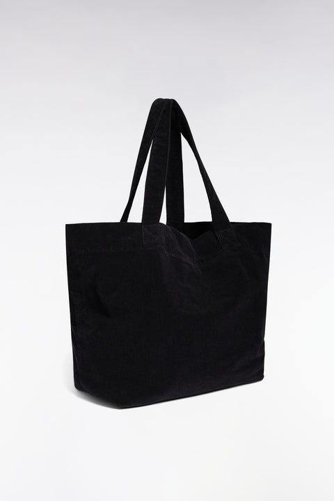 Black corduroy tote bag - Image 2