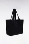 Black corduroy tote bag