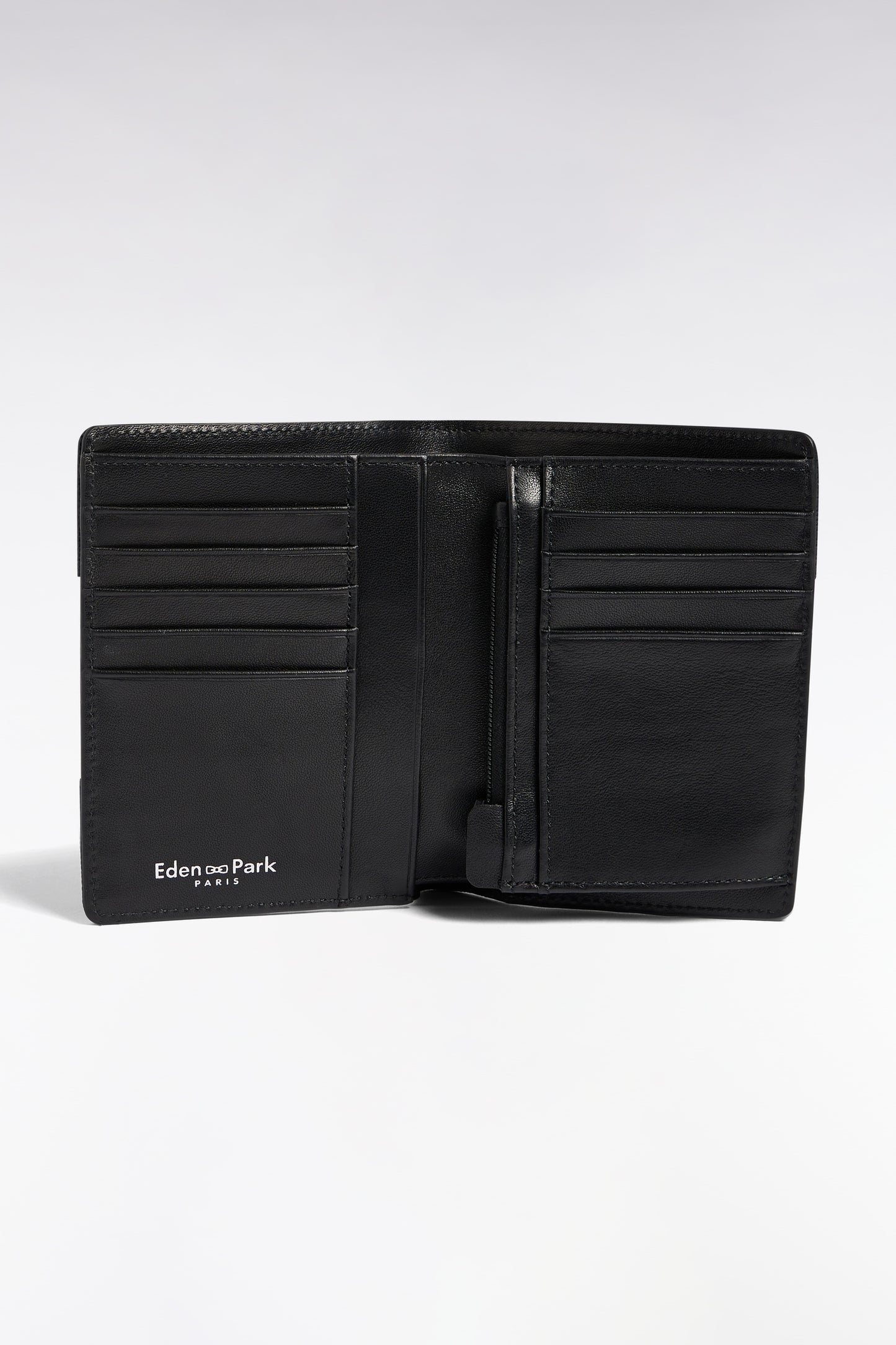 French wallet in navy bimaterial grippy