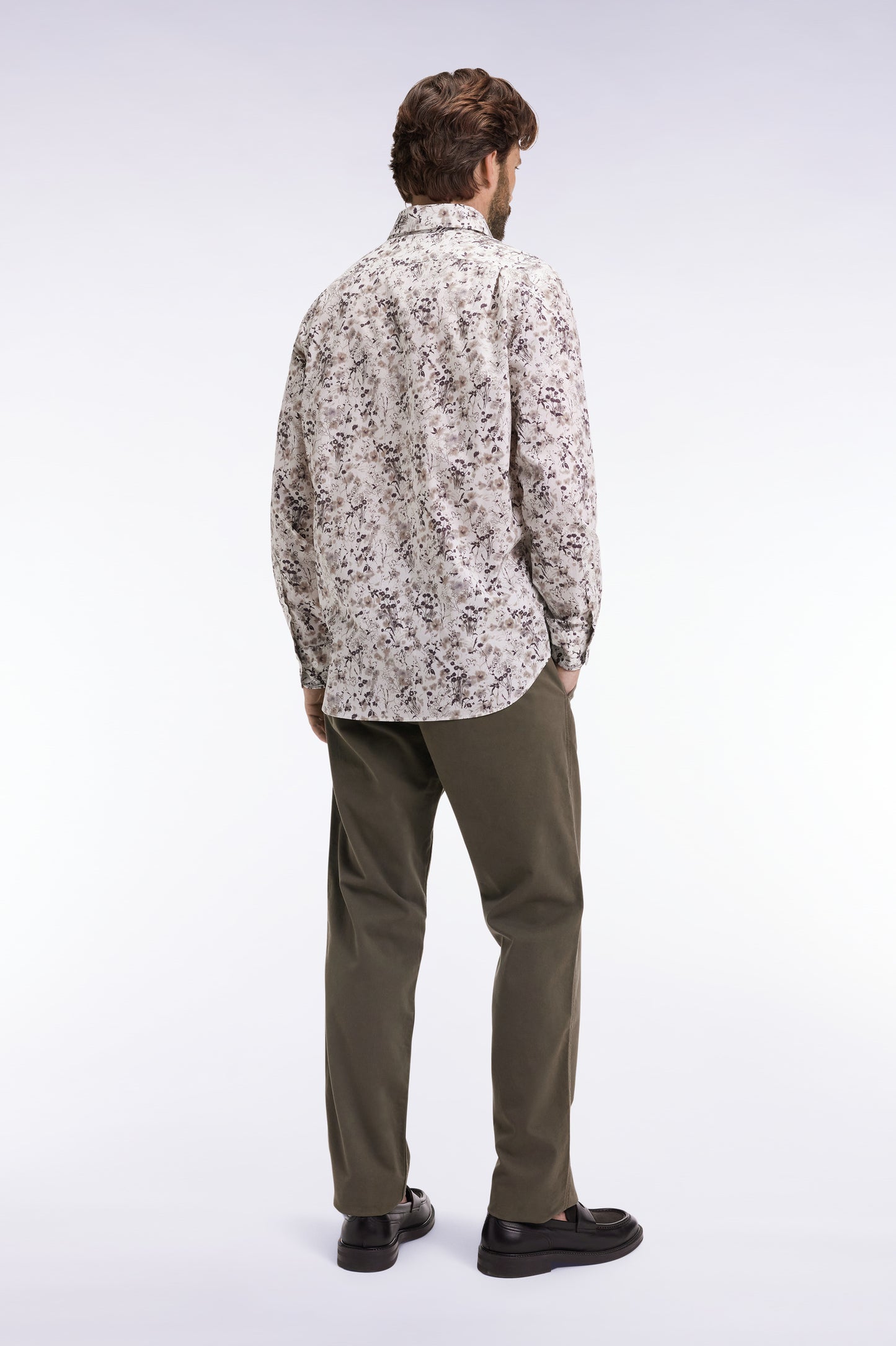 Pantalon chino sans plis en coton stretch kaki