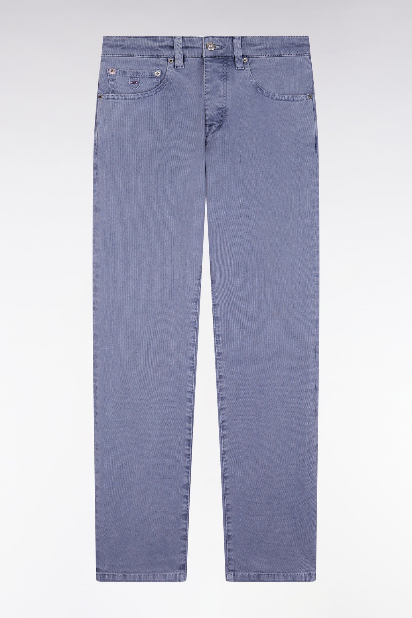 5-pocket jeans in beige stretch cotton