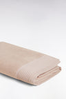 Beige cotton terry bath towel