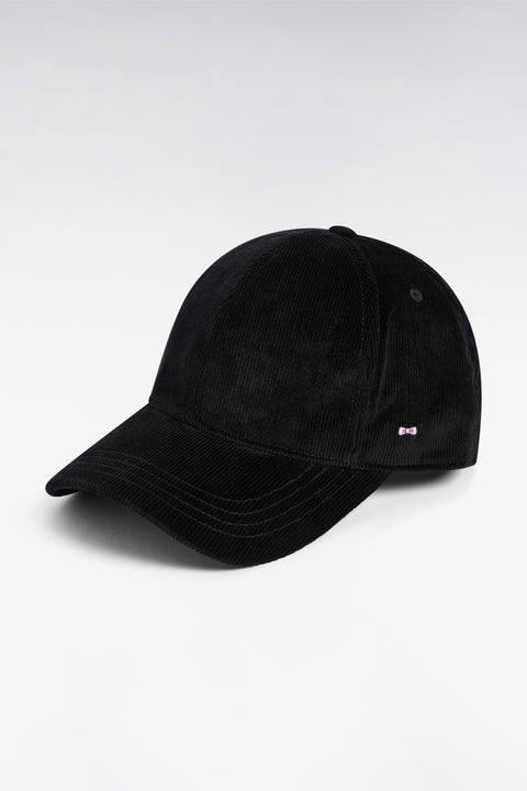 Black corduroy cap - Image 1
