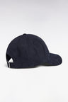 Two-tone navy cotton cap with corduroy peak